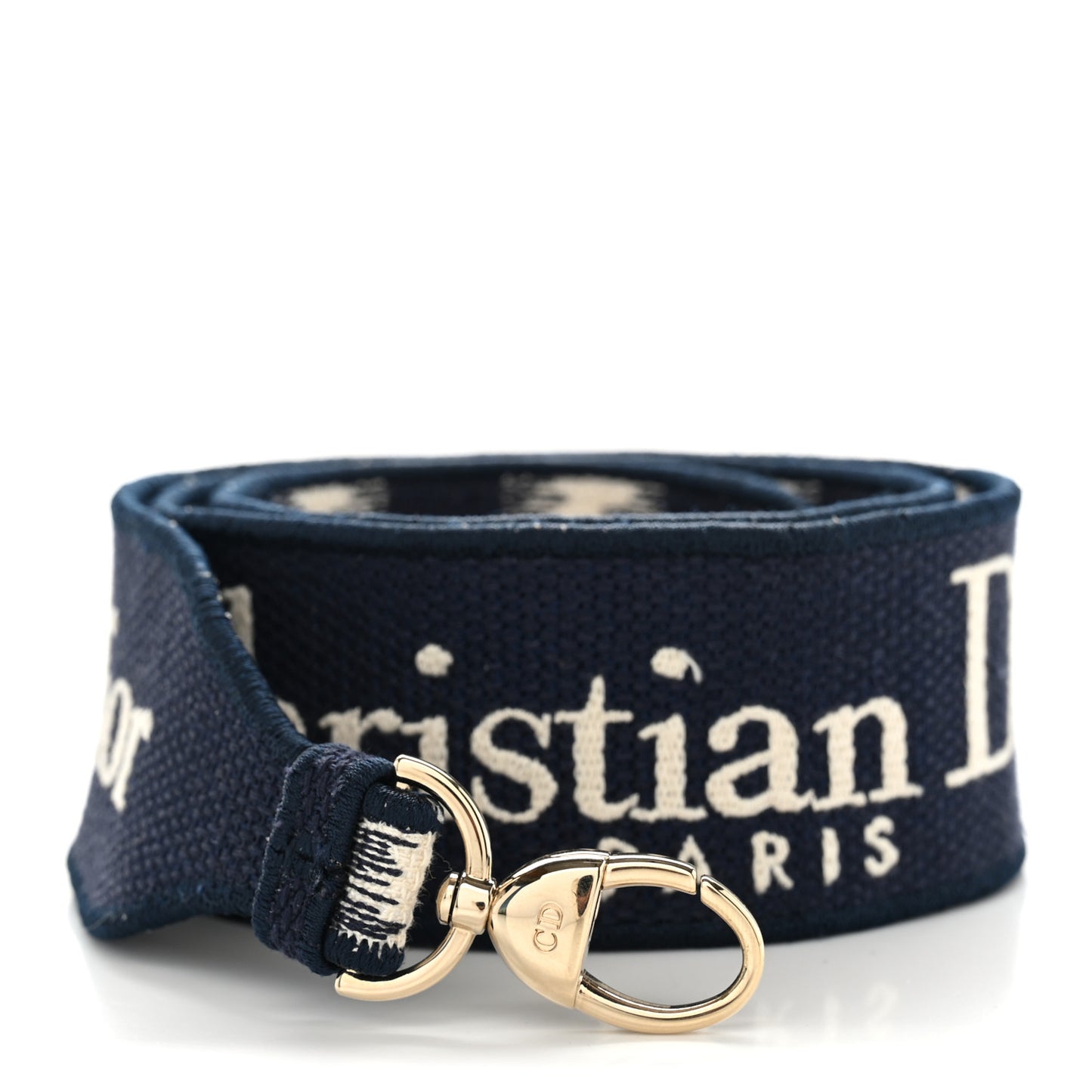 Canvas Embroidered D-Stripes Lady D-Lite Shoulder Strap Navy