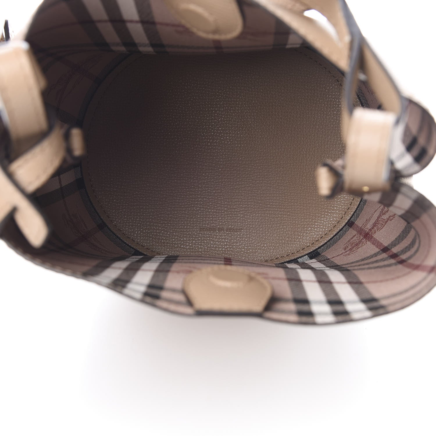 Burberry Calfskin Small Lorne Bucket Crossbody Camel 5 of 12