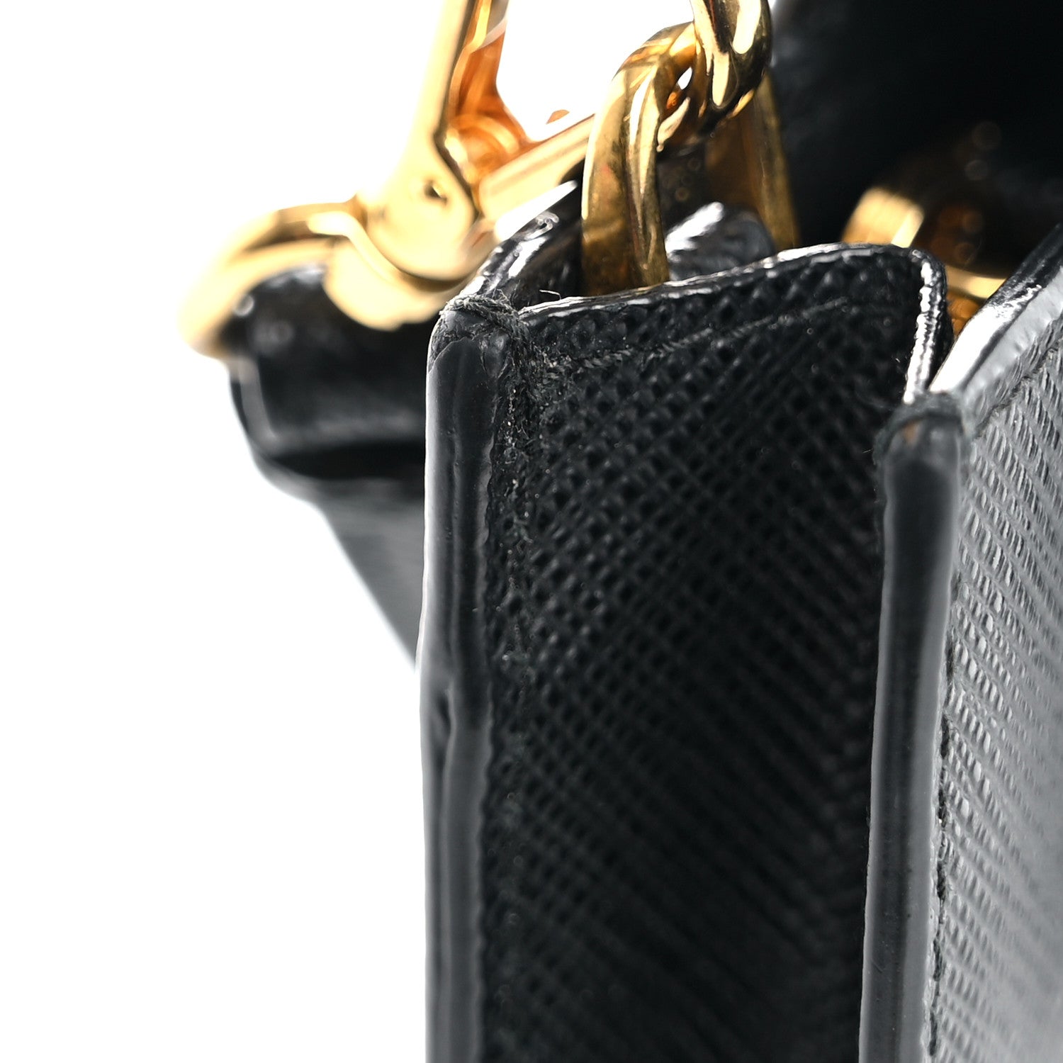 Prada Saffiano Metal Wristlet Wallet Black 12 of 13