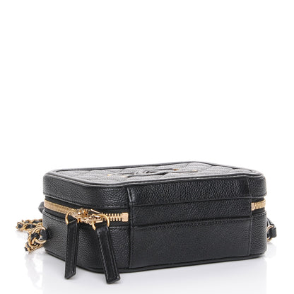 Chanel Caviar Quilted Small CC Filigree Vanity Case Black 5 of 9