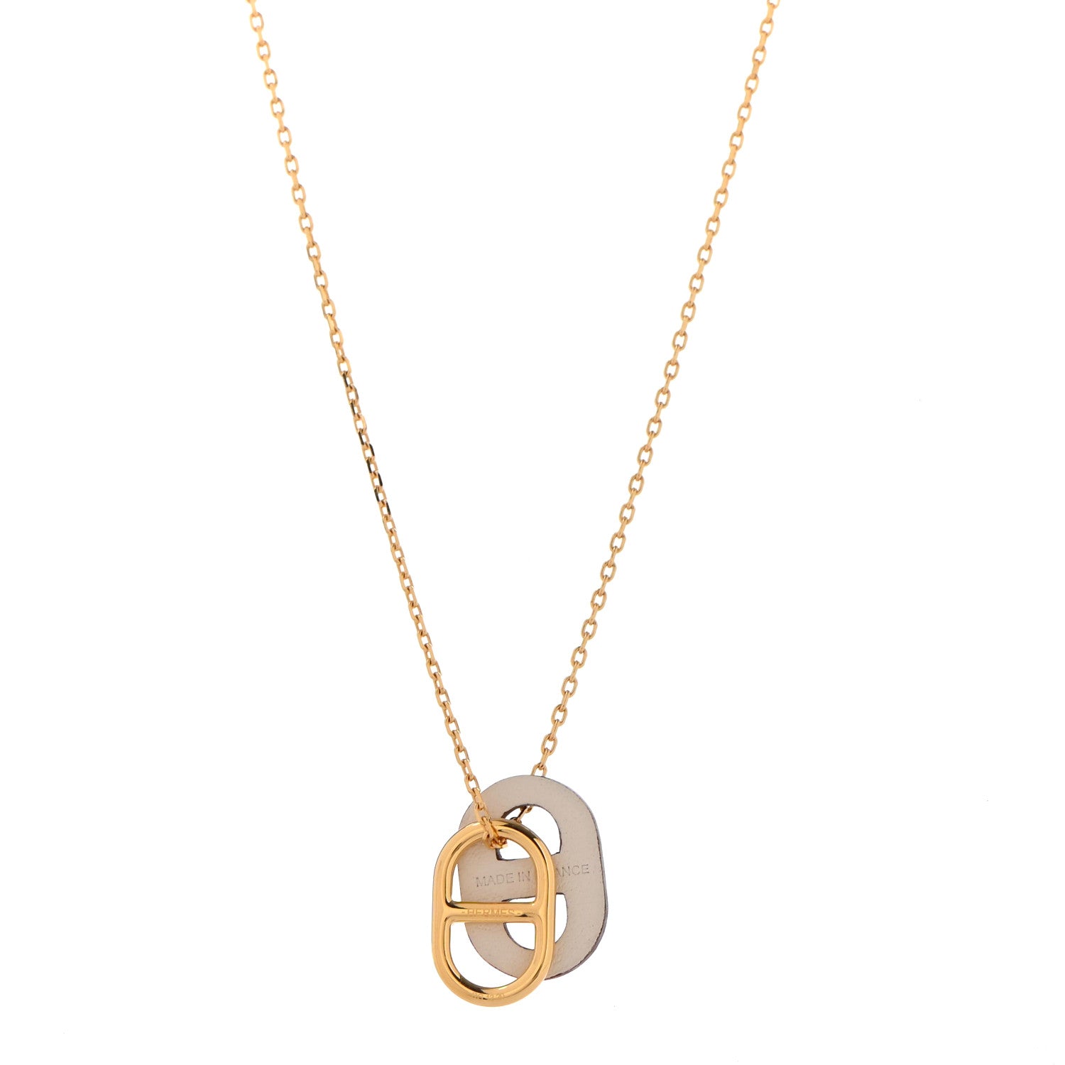 Hermes Swift O'Maillon Pendant Necklace Nata 1 of 6