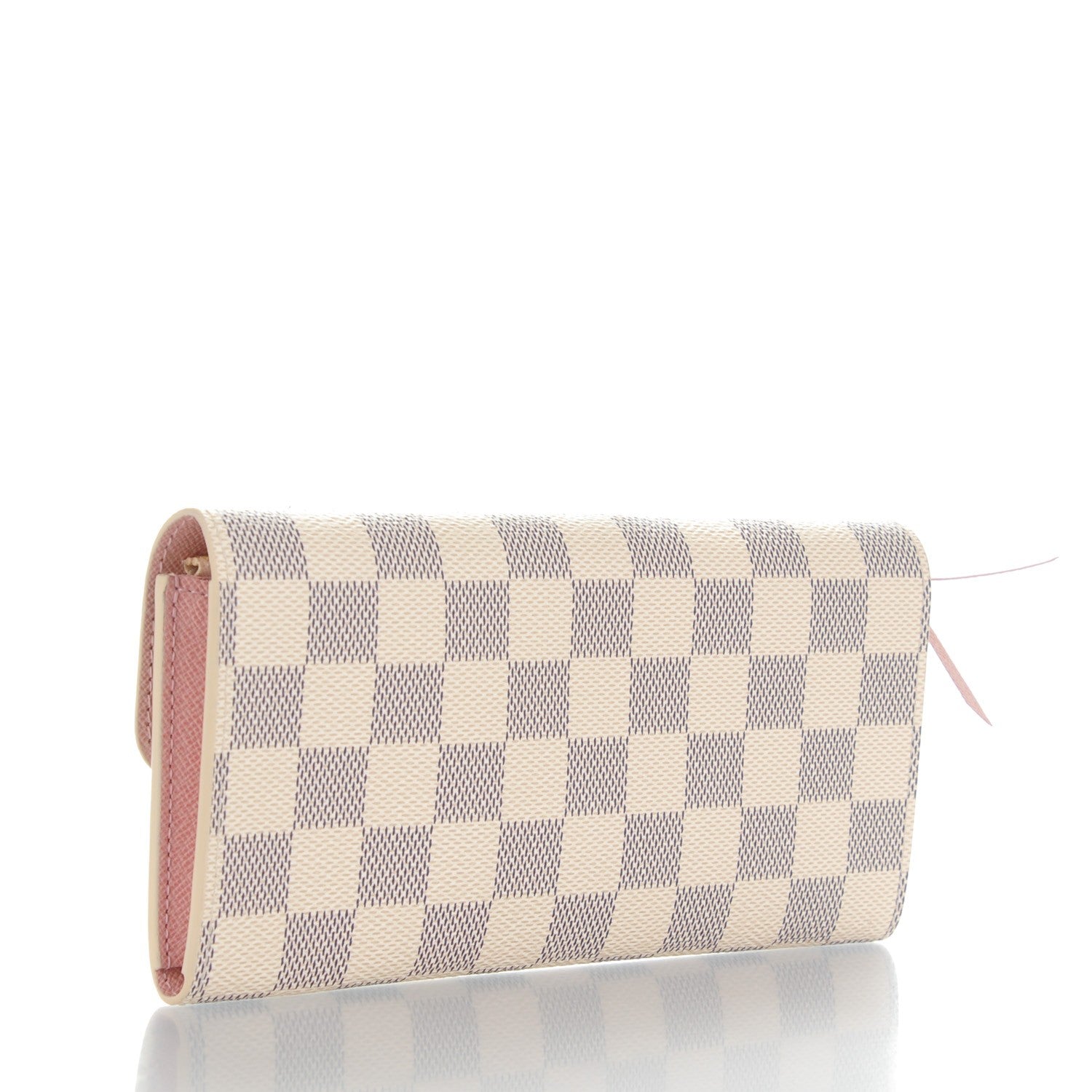 Louis Vuitton Damier Azur Emilie Wallet Rose Ballerine 3 of 7