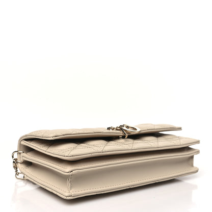 Christian Dior Lambskin Chain Lady My Dior Mini Chain Pouch Caramel Beige 4 of 10