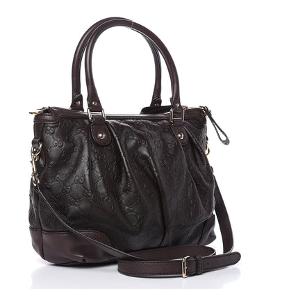Gucci Guccissima Medium Sukey Top Handle Bag Dark Brown 3 of 12
