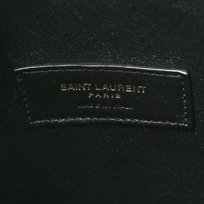 Saint Laurent Calfskin Crocodile Embossed Paris Mini Toy Shopper Tote Black 6 of 10