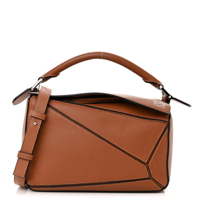 Loewe Calfskin Small Puzzle Bag Tan 1 of 13