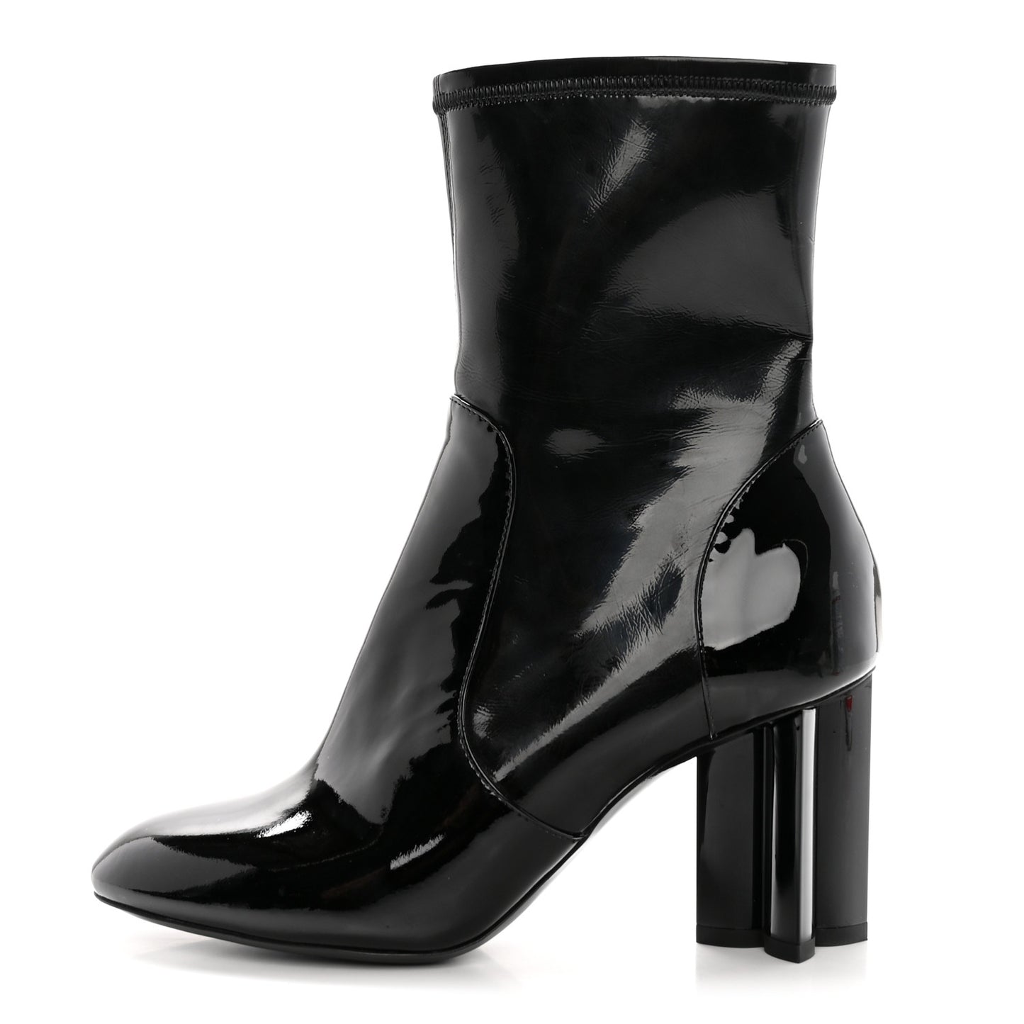 Patent Silhouette Ankle Boots 35 Black