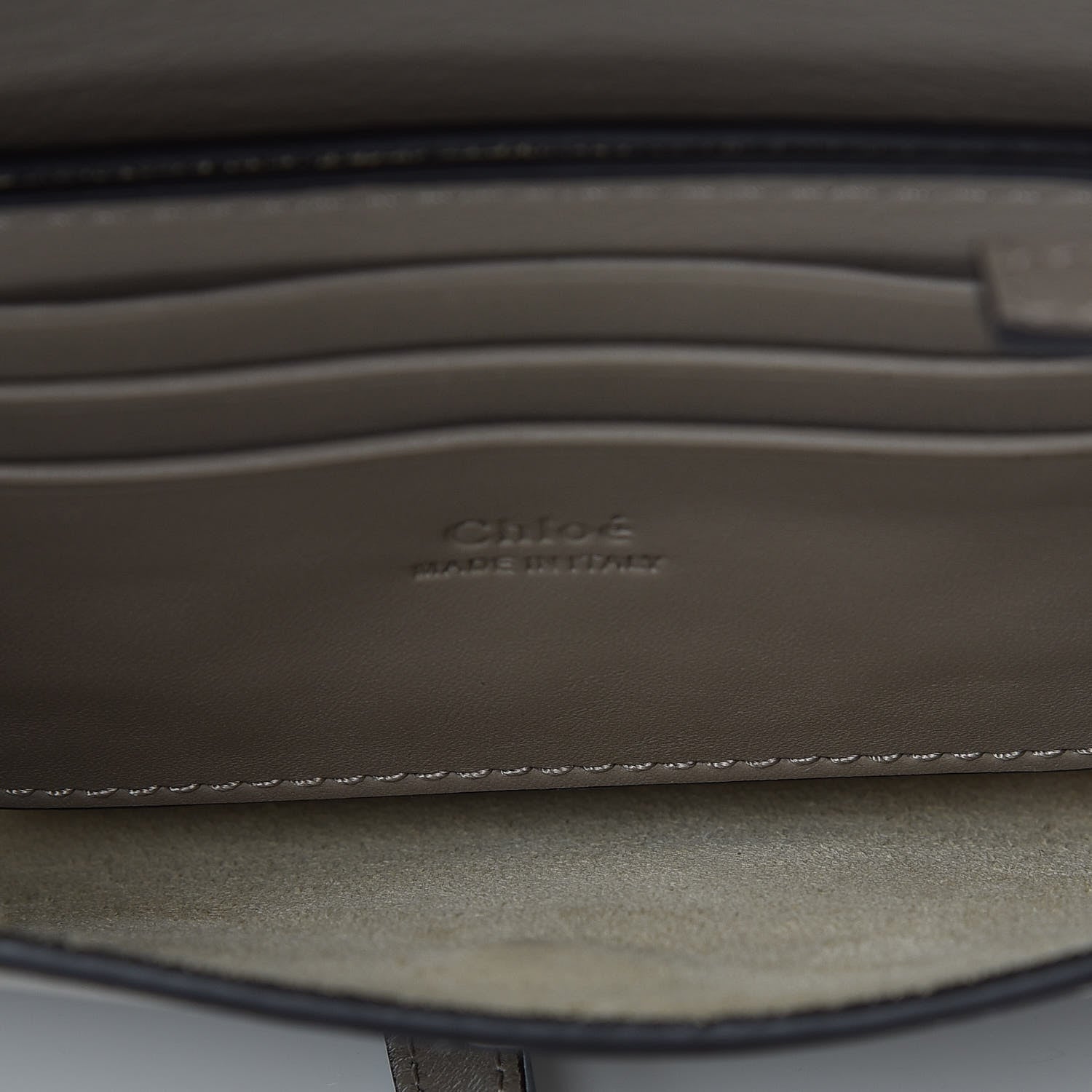 Chloe Suede Calfskin Mini Faye Shoulder Bag Motty Grey 5 of 11