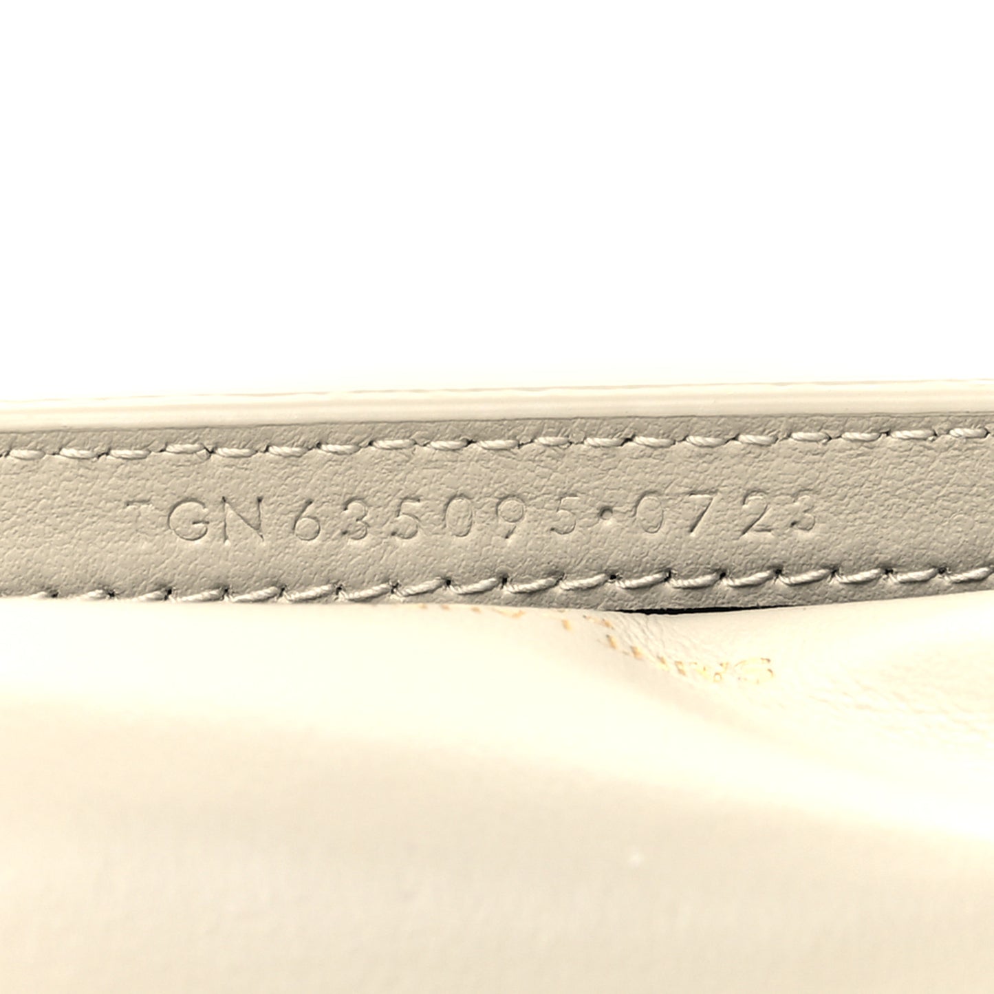 Crocodile Embossed Monogram Phone Holder Crossbody Blanc Vintage