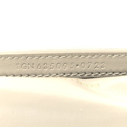 Saint Laurent Crocodile Embossed Monogram Phone Holder Crossbody Blanc Vintage 7 of 10