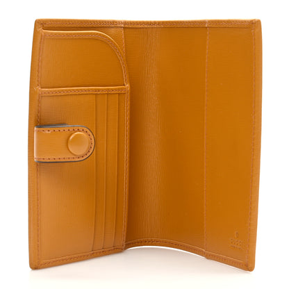 Gucci GG Supreme Monogram Textured Calfskin Retro Interlocking G Passport Case Beige Yellow 5 of 6