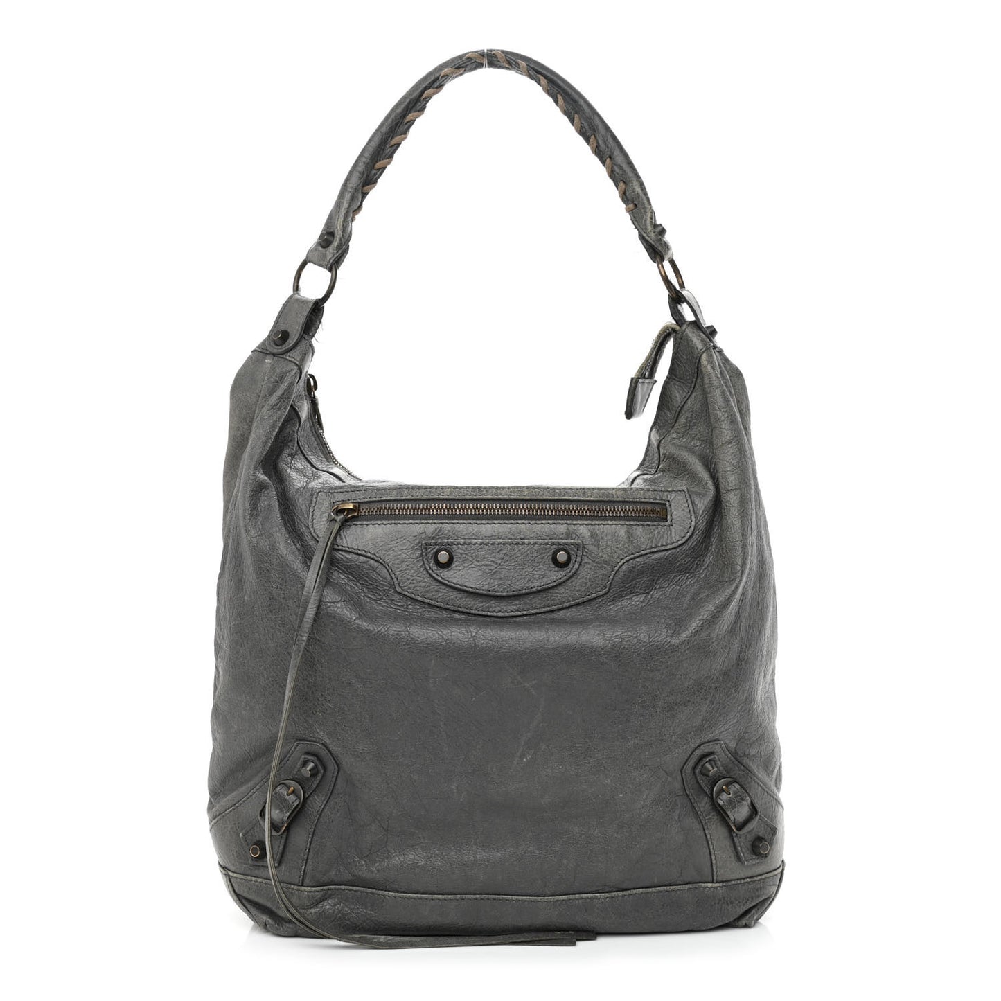 Agneau Classic Hardware Day Hobo Anthracite