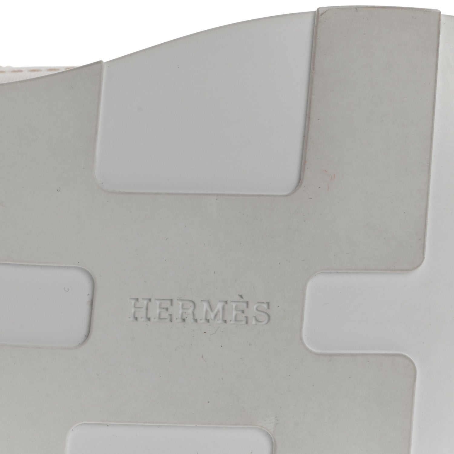 Hermes Technical Canvas Calfskin Womens Drive Sneakers 38 White 9 of 10