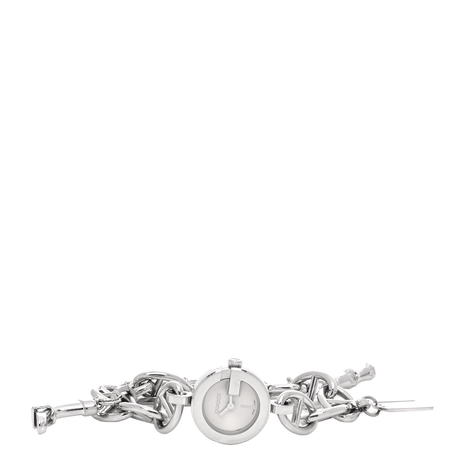 Gucci Stainless Steel 22mm G Charms Quartz Watch 2 of 4