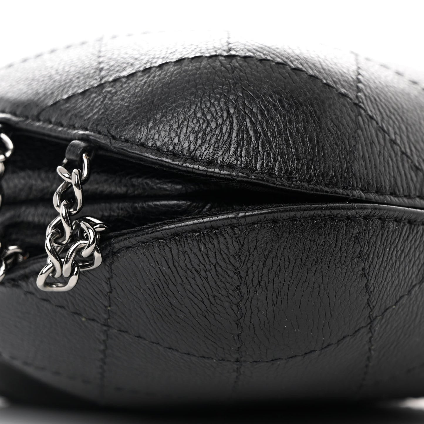 Calfskin Quilted Small Gabrielle Bucket Black