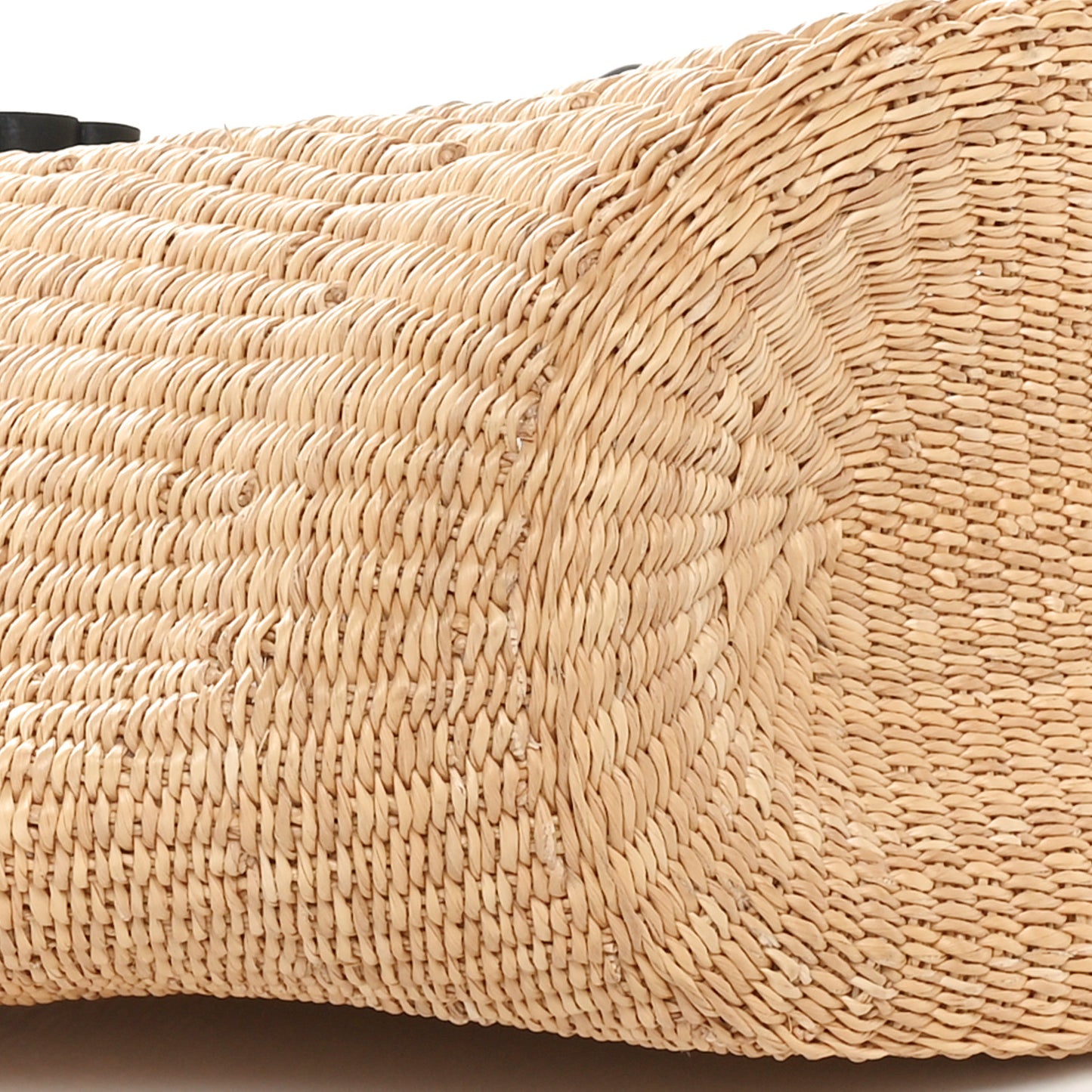 Calfskin Raffia Paulas Ibiza Small Shell Basket Tote Bag Natural Tan