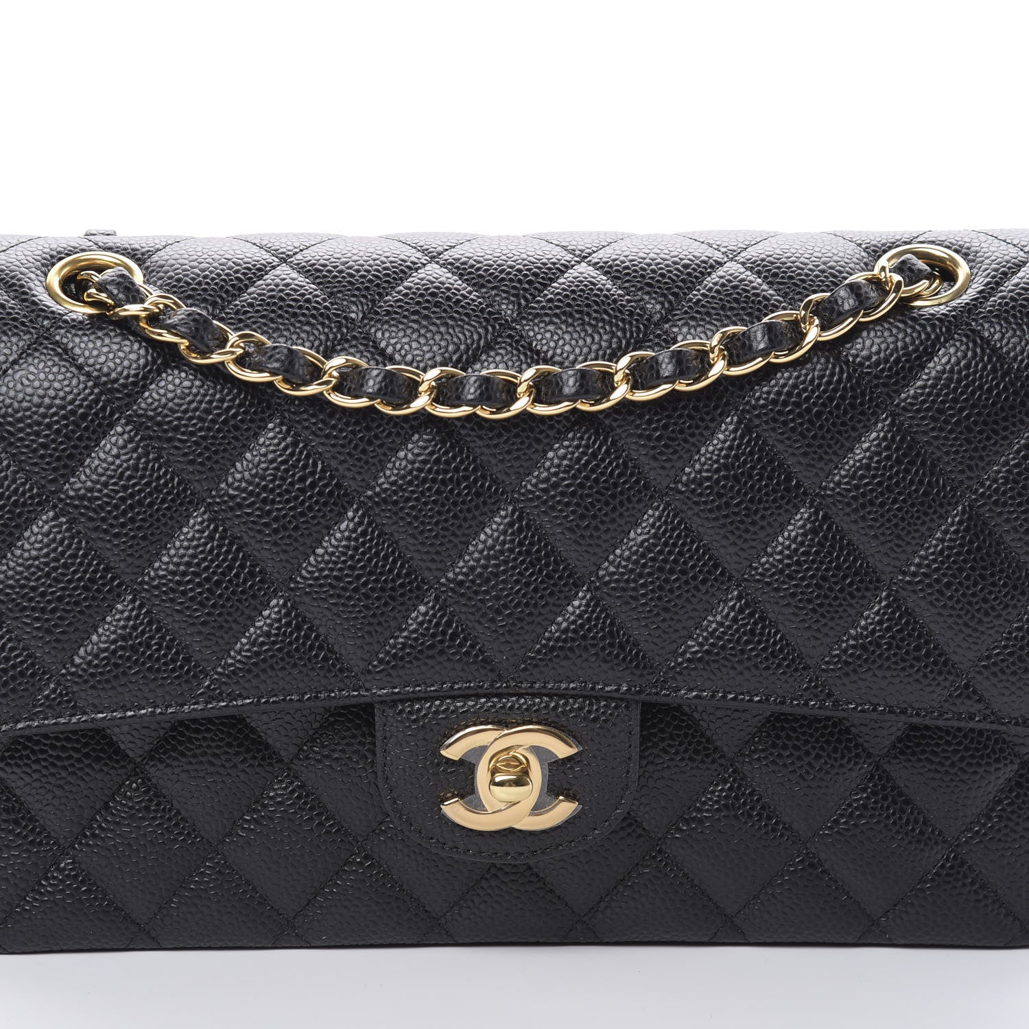 Chanel Caviar Quilted Medium Double Flap Black 9 of 12