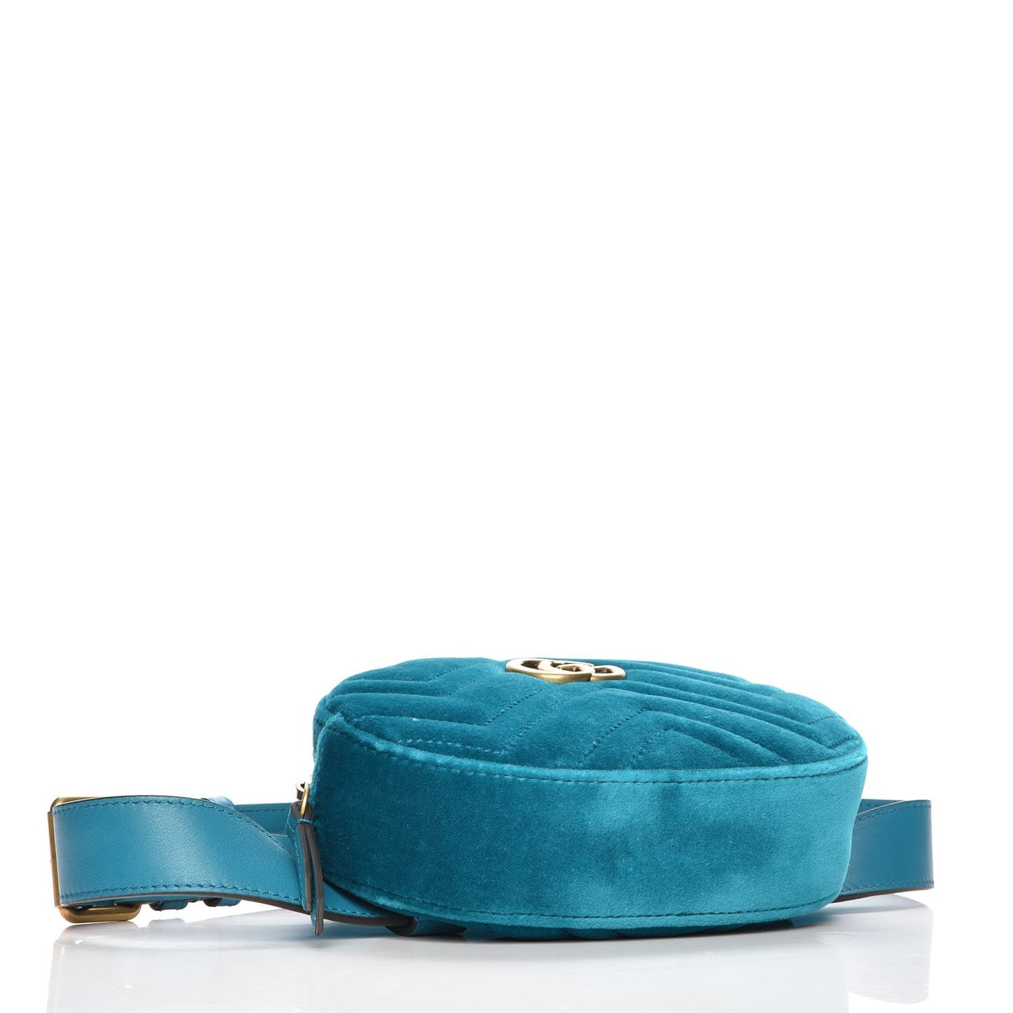 Velvet Matelasse GG Marmont Belt Bag 85 34 Pavone Cyan