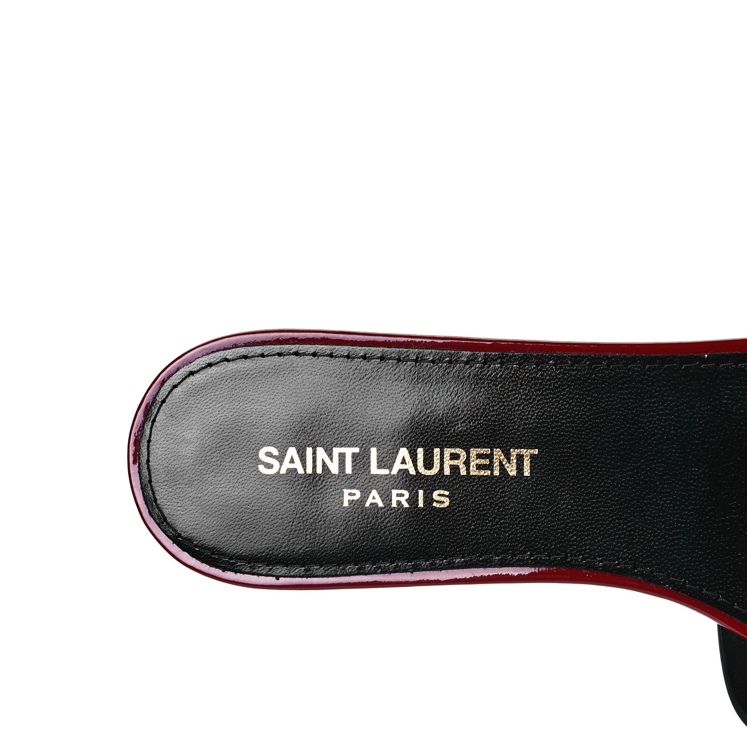 Saint Laurent Patent Tribute 05 Slide Sandals 36.5 Red 4 of 9