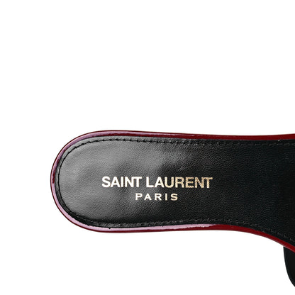 Saint Laurent Patent Tribute 05 Slide Sandals 36.5 Red 4 of 9