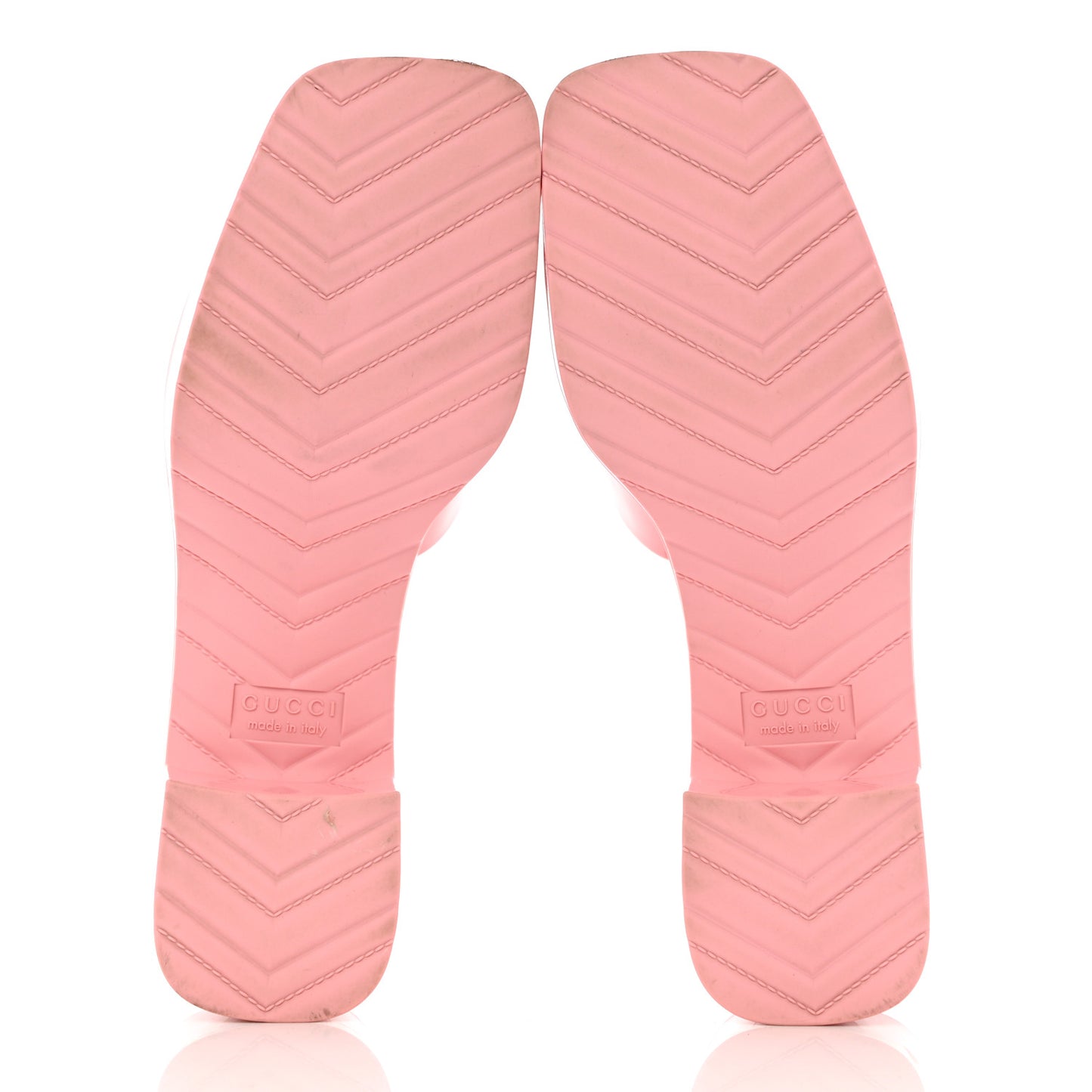 Rubber Gucci Logo Womens Platform 20/60mm Slide Sandals 38 Wild Rose