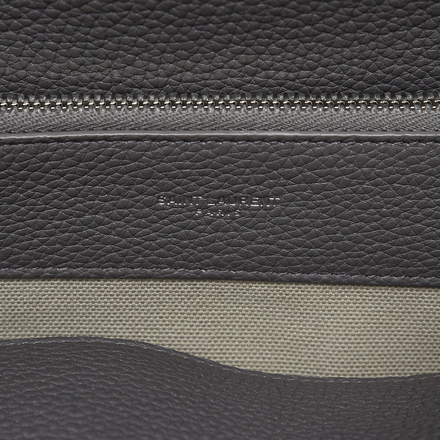 Grained Calfskin Small Supple Sac De Jour Fog