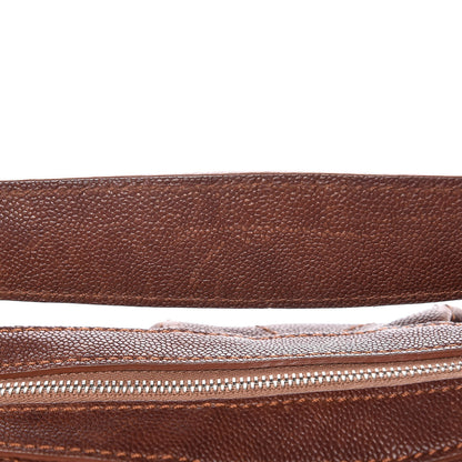 Chanel Distressed Caviar Outdoor Ligne Hobo Brown 11 of 18