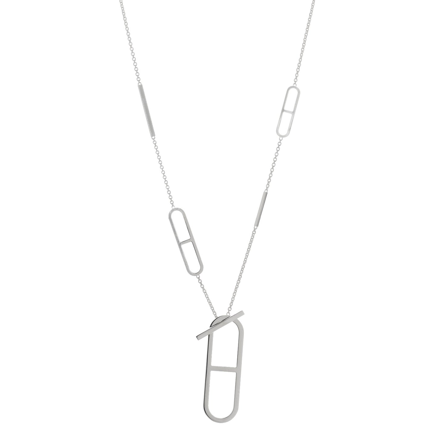 Sterling Silver Ever Chaine d'Ancre Long Lariat Necklace