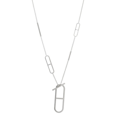 Hermes Sterling Silver Ever Chaine d'Ancre Long Lariat Necklace 1 of 5