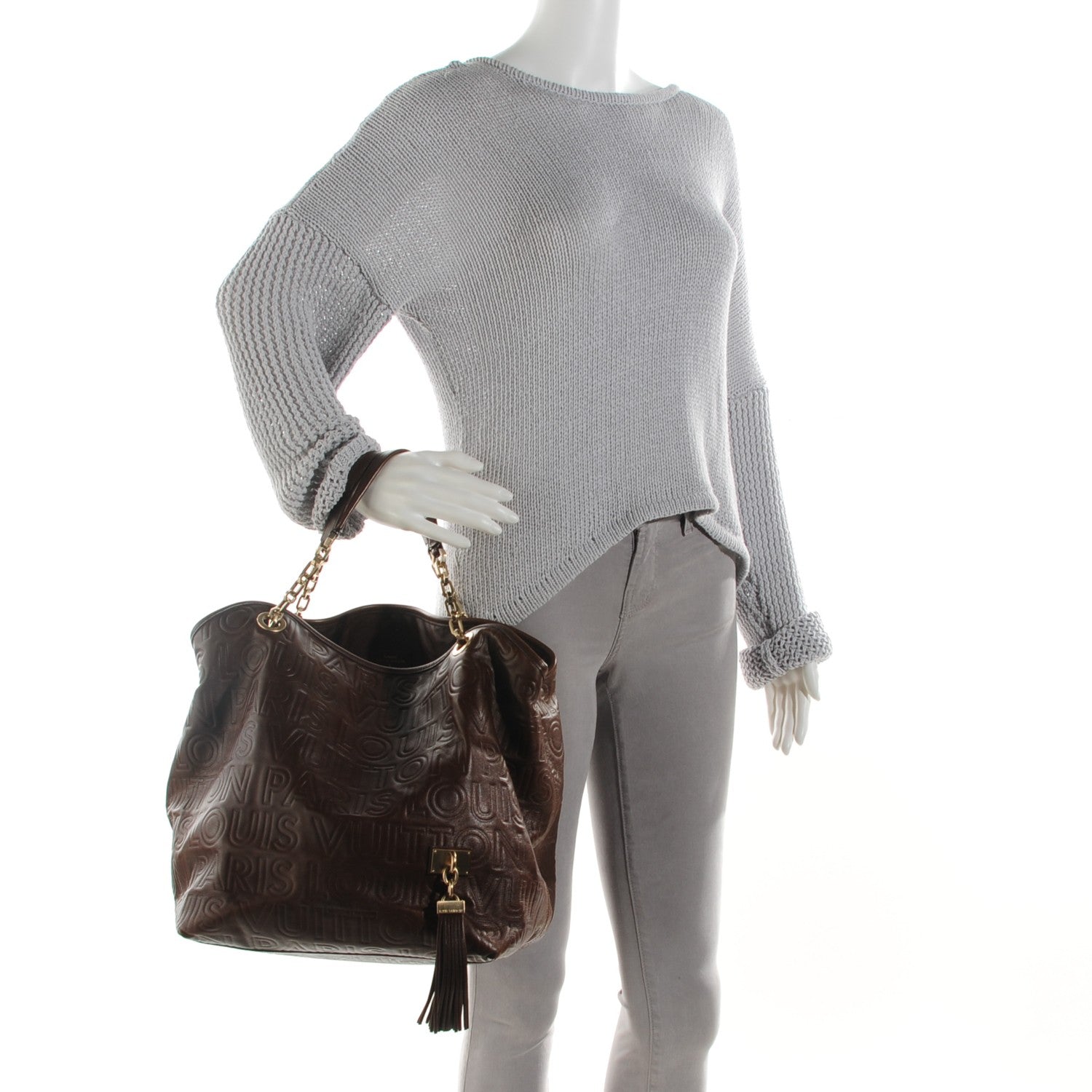 Louis Vuitton Monogram Paris Souple Whisper GM Chocolate 2 of 7