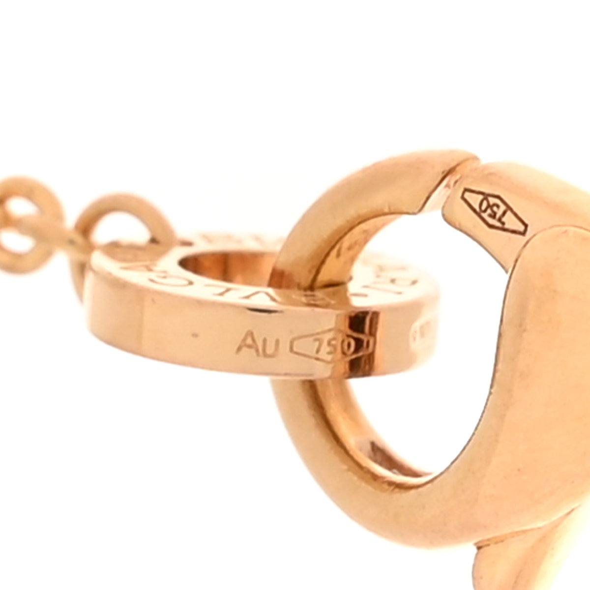 18K Rose Gold White Ceramic B.Zero1 Pendant Necklace