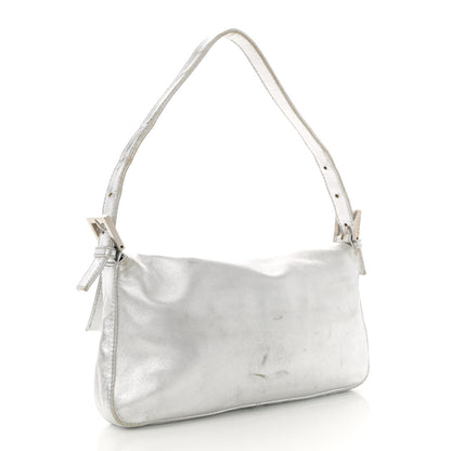 Fendi Metallic Nappa Crystal Baguette Silver 3 of 15