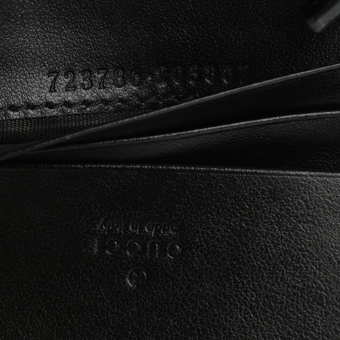 Calfskin GG Matelasse Card Case Wallet Black