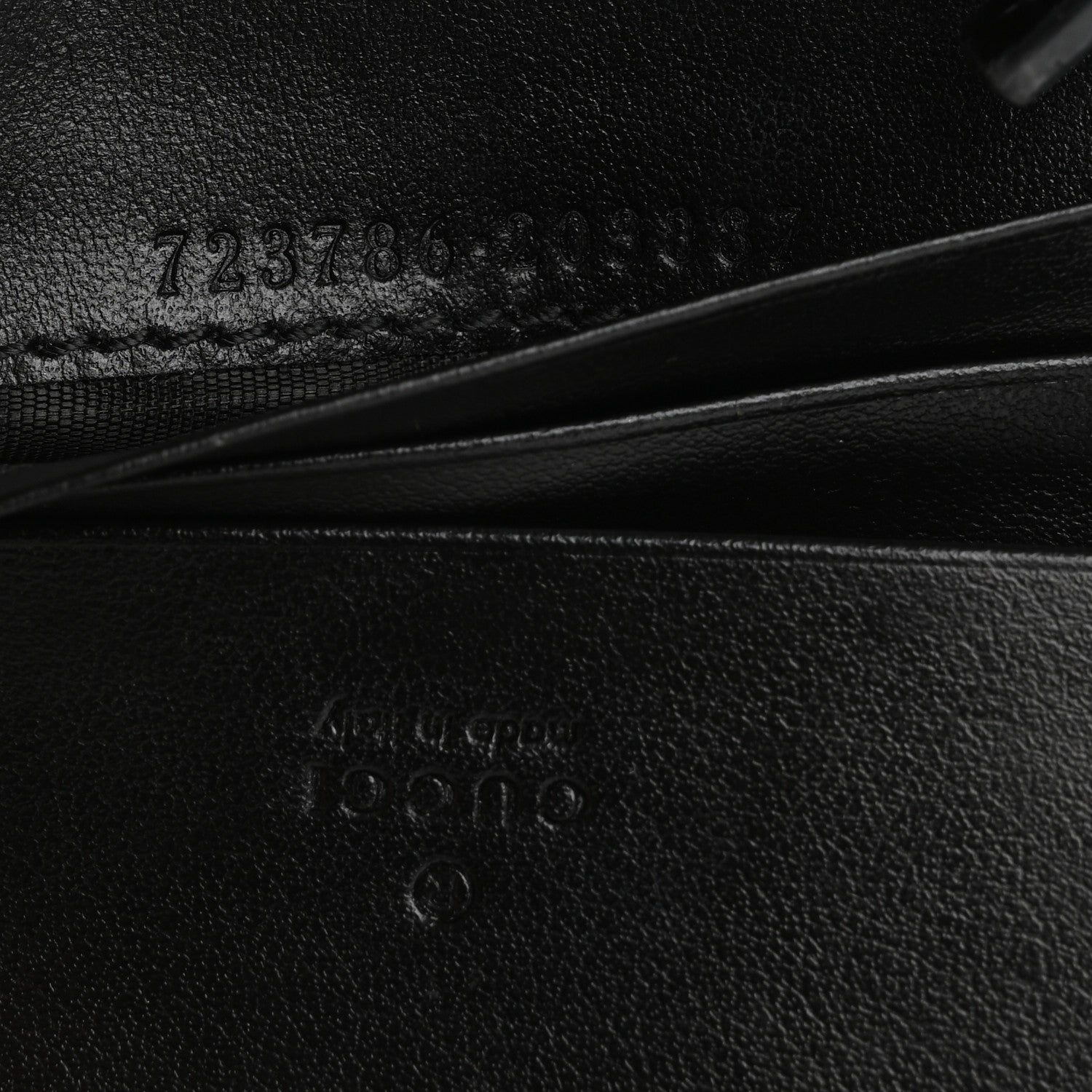 Gucci Calfskin GG Matelasse Card Case Wallet Black 7 of 11