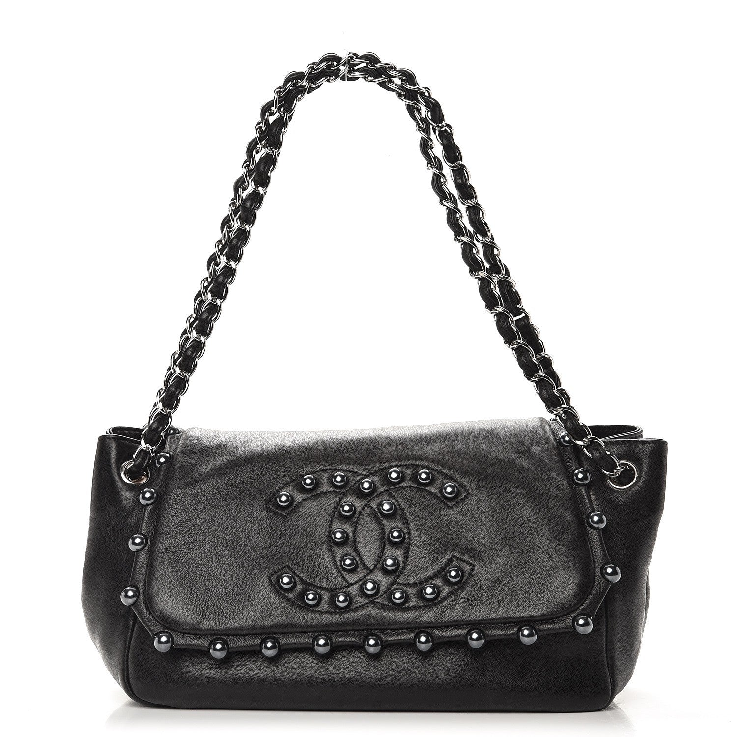 Chanel Lambskin Pearl Obsession Flap Black 1 of 8