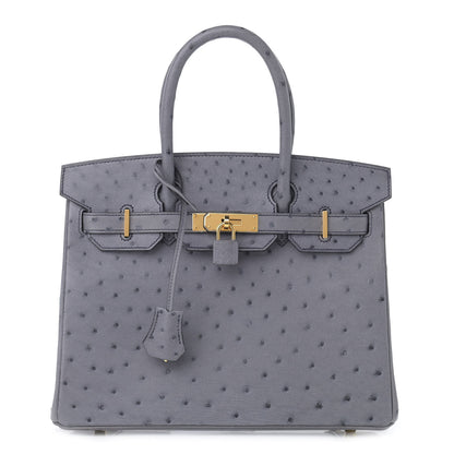Hermes Ostrich Birkin 30 Gris Agate 1 of 13