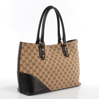 Gucci Monogram Medium Hasler Tote Dark Brown 3 of 7
