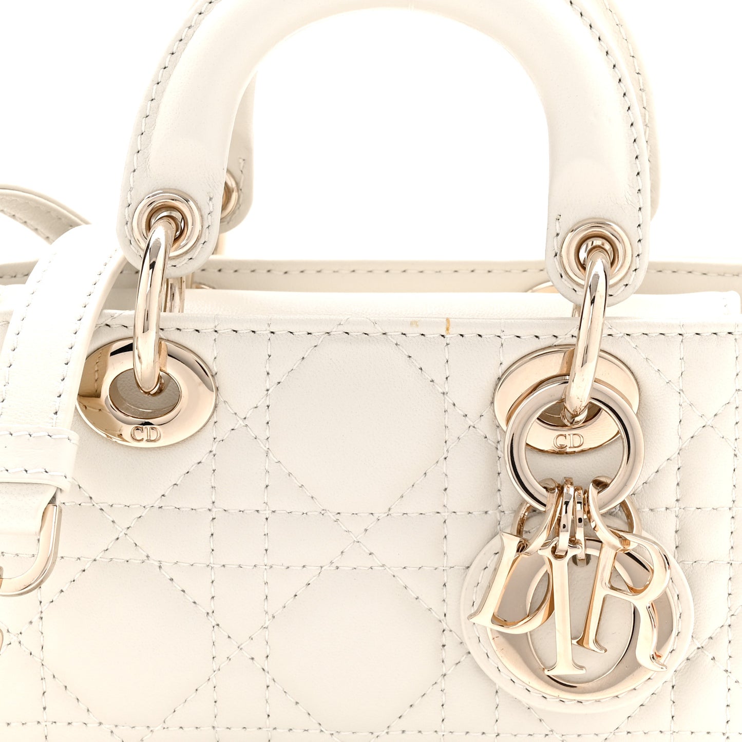Lambskin Cannage Micro Lady D-Joy Latte
