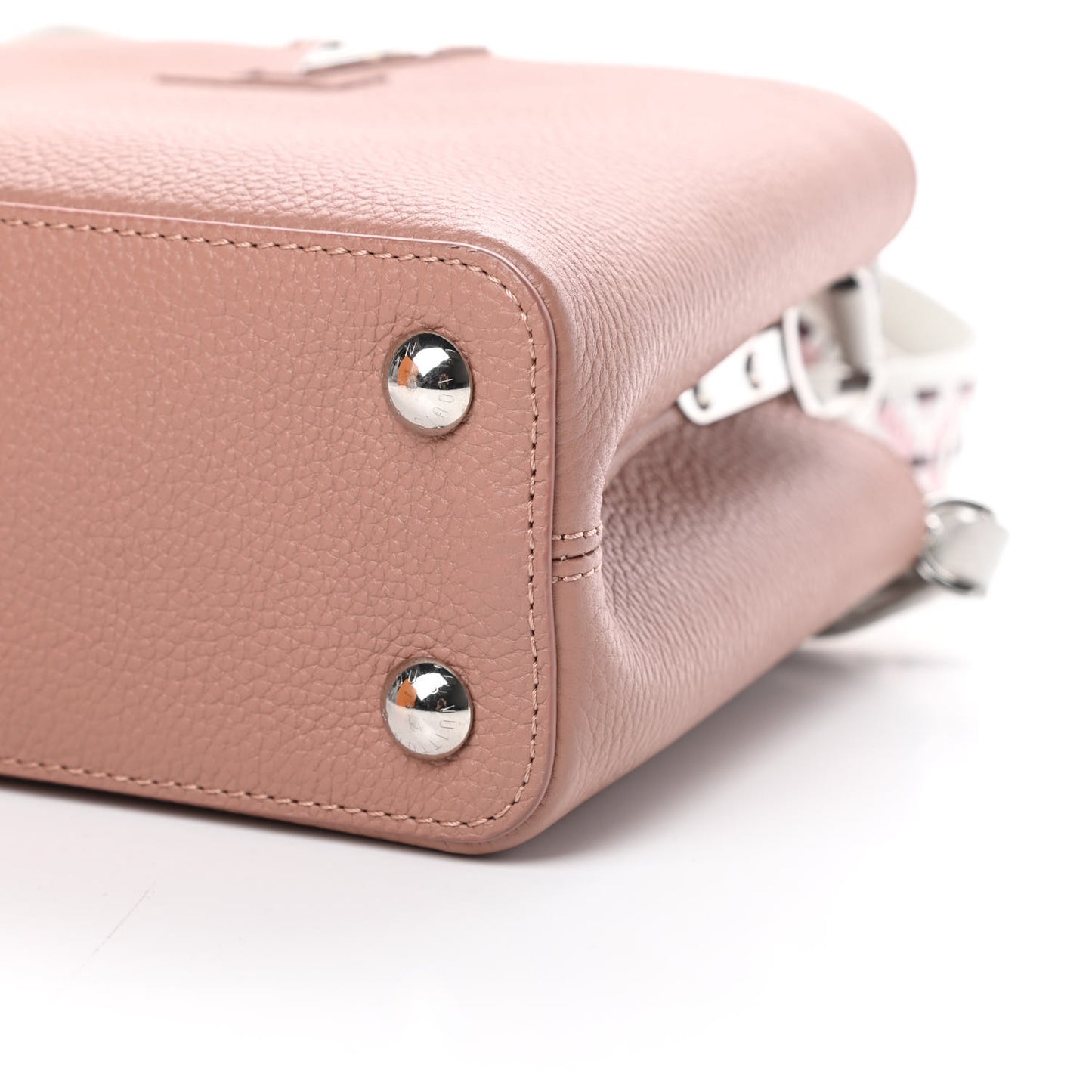 Taurillon Braided Capucines BB Bois De Rose Pink Black White
