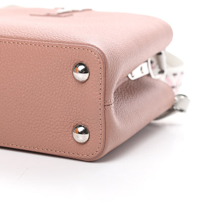 Louis Vuitton Taurillon Braided Capucines BB Bois De Rose Pink Black White 10 of 11