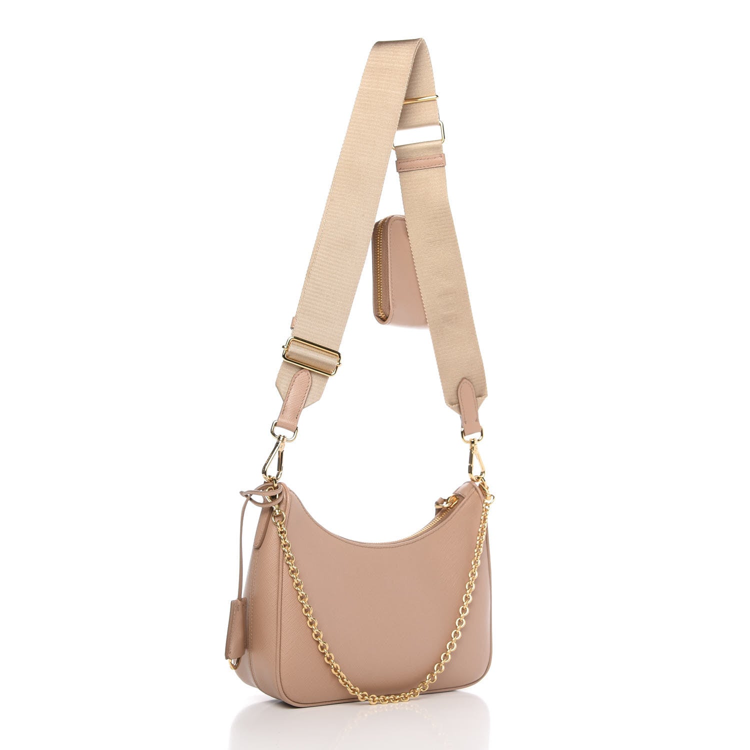 Prada Saffiano Re-Edition 2005 Shoulder Bag Cammeo Beige 3 of 10