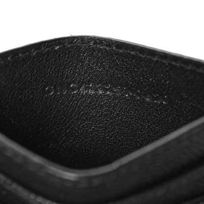 Saint Laurent Grain De Poudre Matelasse Chevron Monogram Credit Card Case Black 7 of 8