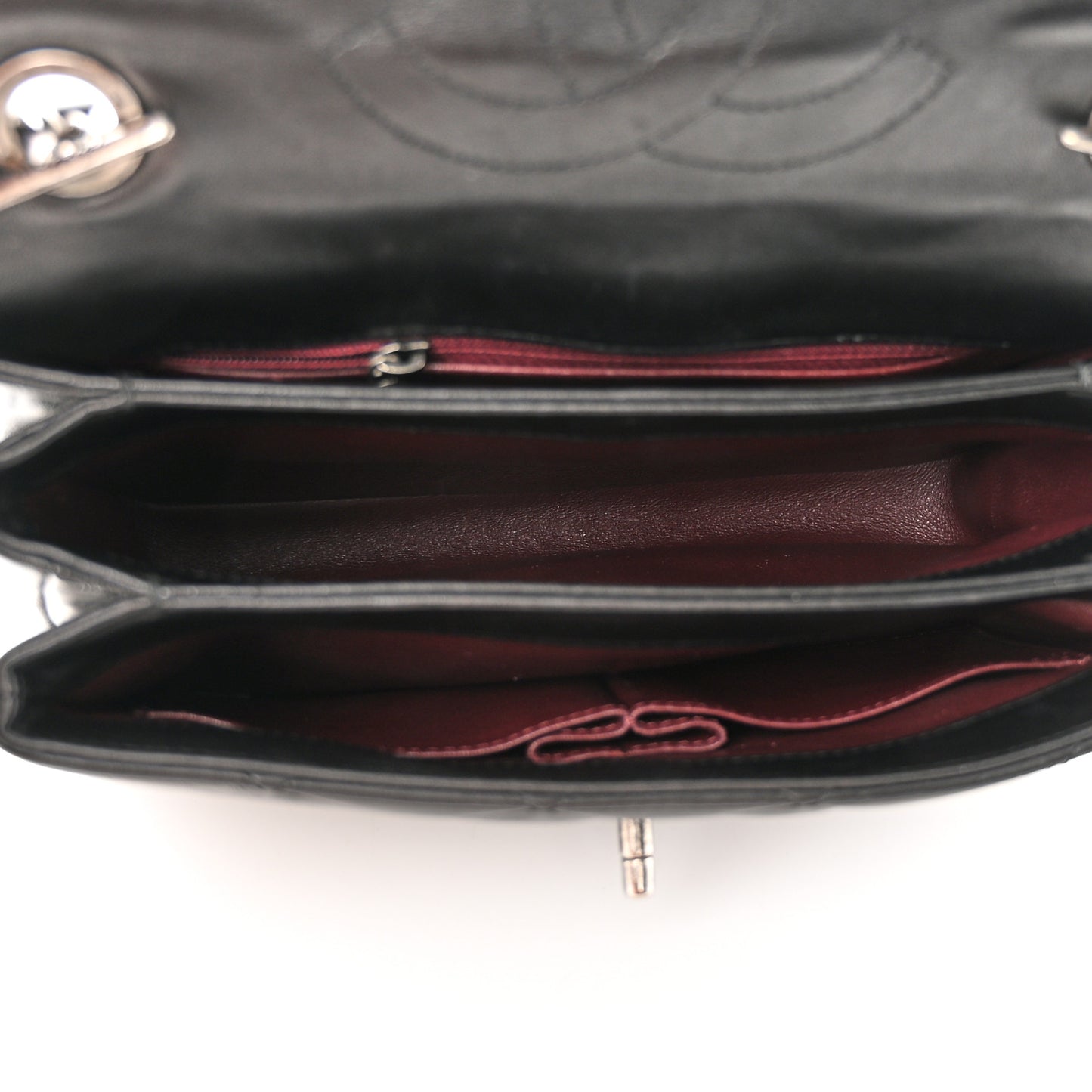 Lambskin Quilted Small Trendy CC Dual Handle Flap Bag Black