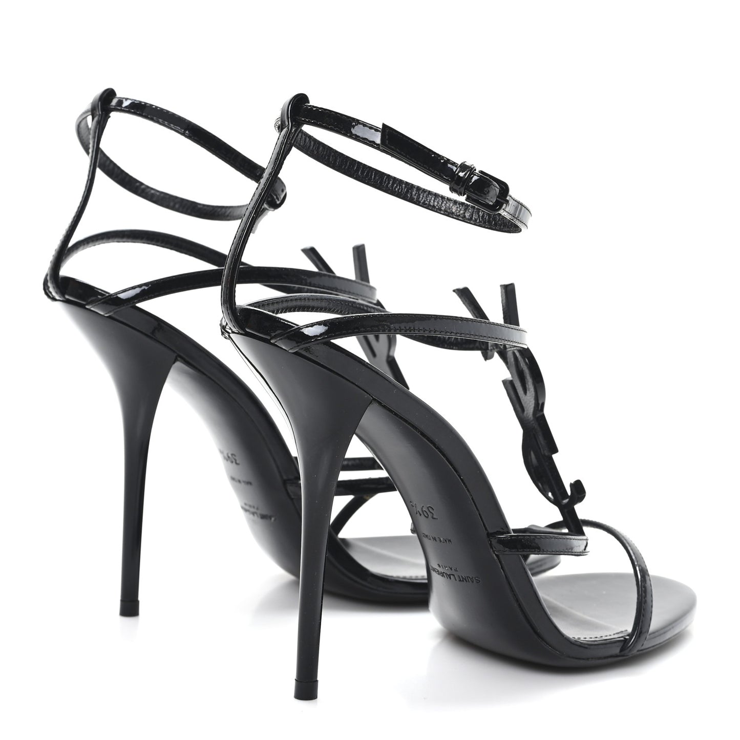 Patent Cassandra 100 Ankle Strap Sandals 39.5 Black