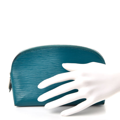 Louis Vuitton Epi Cosmetic Pouch Cyan 2 of 10