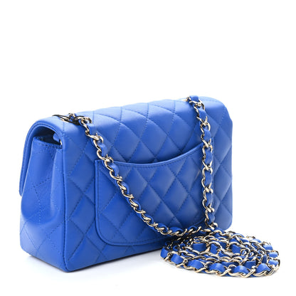 Chanel Lambskin Quilted Mini Rectangular Flap Royal Blue 3 of 9
