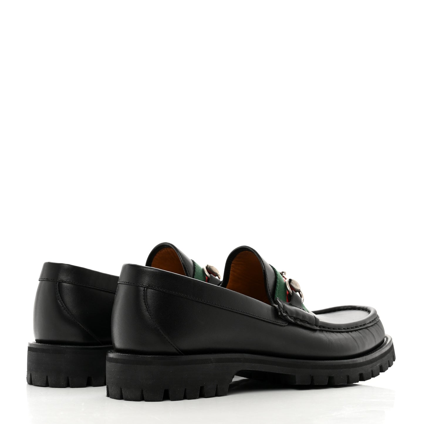 Cirano Lux Web Mens Horsebit Lug Sole Loafers 8 Black