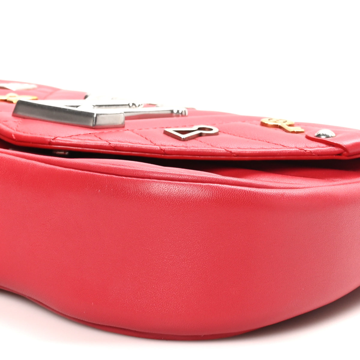 Calfskin Love Lock New Wave Chain PM Red