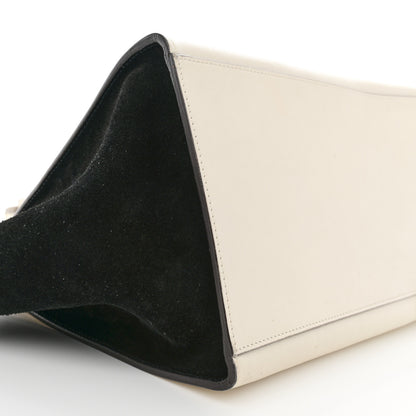 Celine Calfskin Suede Whipsnake Medium Trapeze Black White 8 of 17