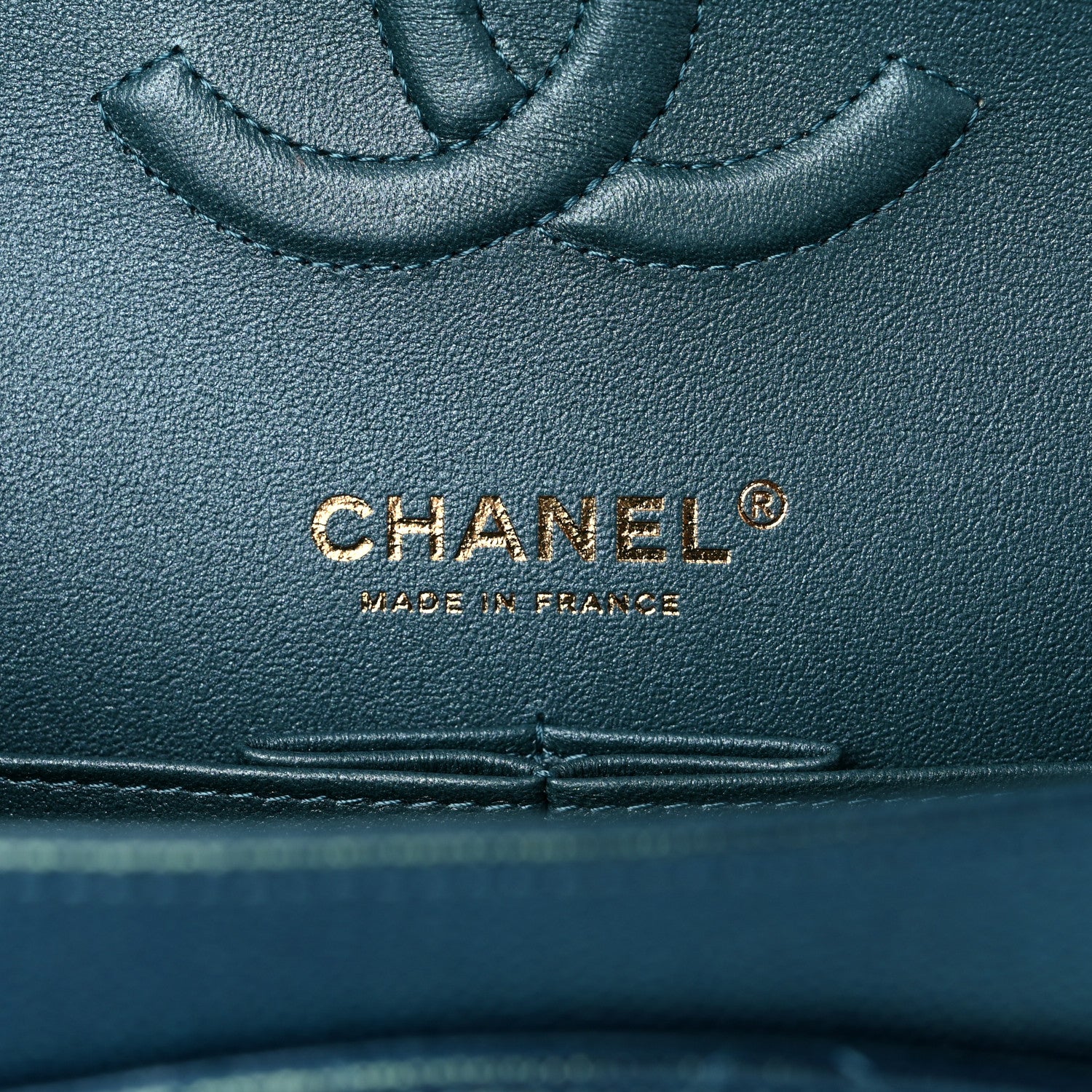 Chanel Iridescent Caviar Quilted Medium Double Flap Green 6 of 9